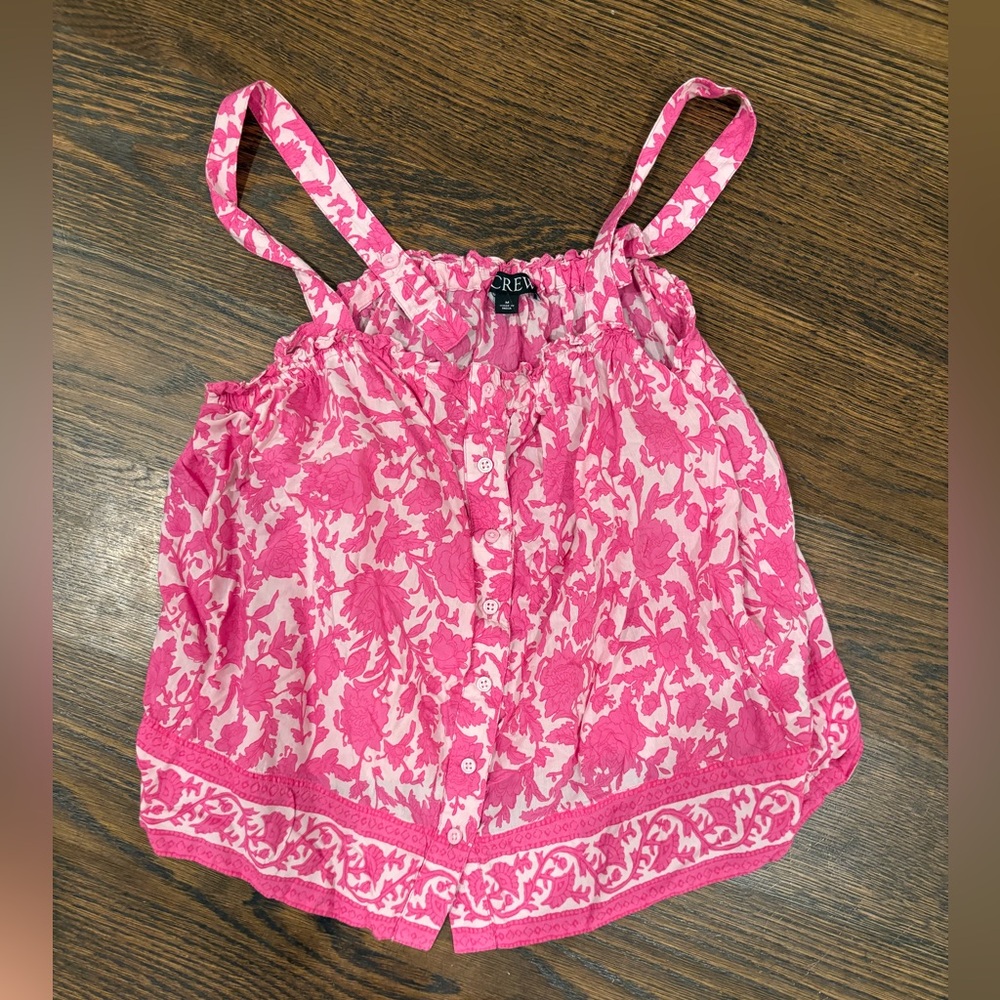 J. Crew Pink Floral Women's Blouse